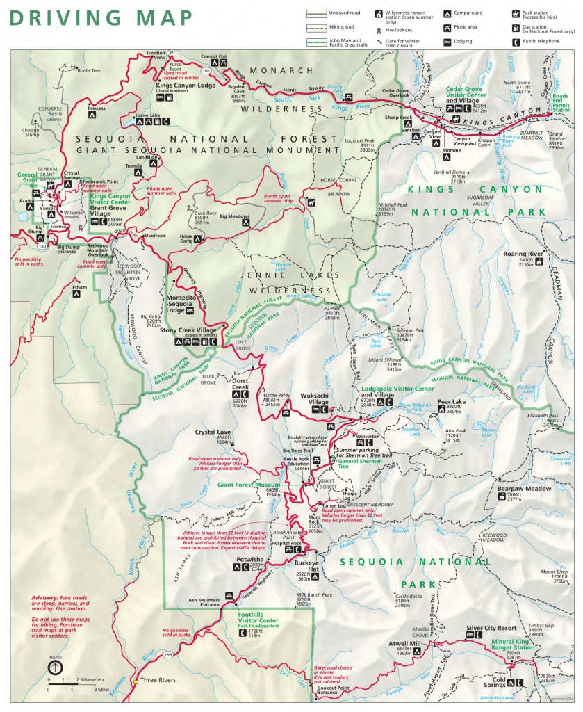 Sequoia Maps | Npmaps - Just Free Maps, Period. - Sequoia National Park California Map