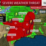 Severe Storms, Flooding In The Forecast Today For Texas, Southern   Texas Weather Map