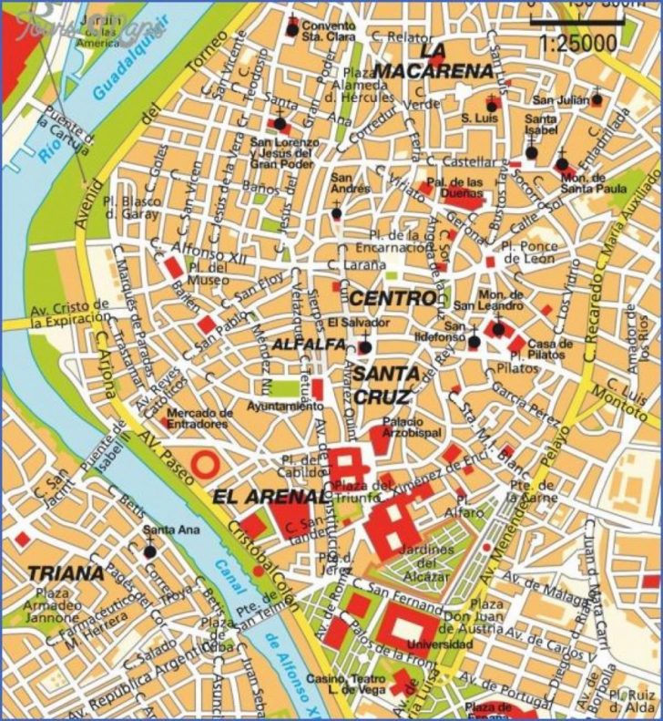 Seville Tourist Map Printable