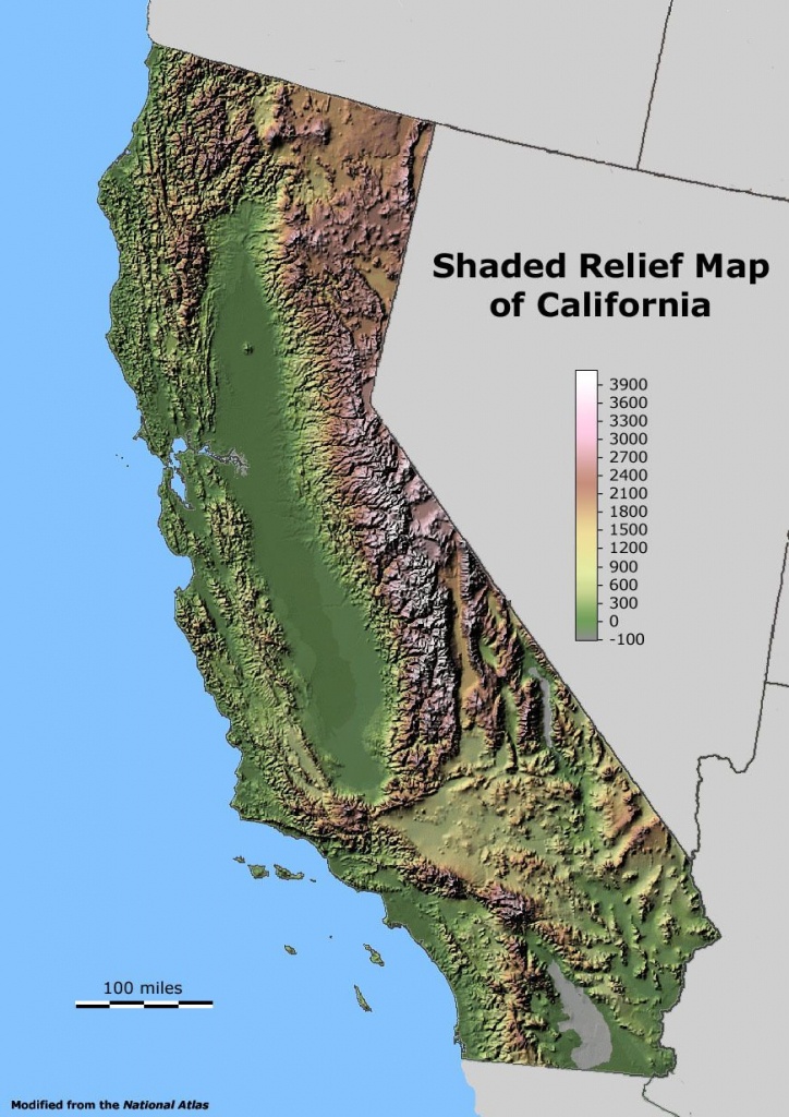 Shaded Relief Map Of California. | Maps I Like | California Map - California Geography Map