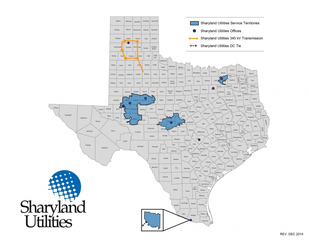 Sharyland Utilities | Callmepower - Compare, Choose, Save Now You - Texas Utility Map