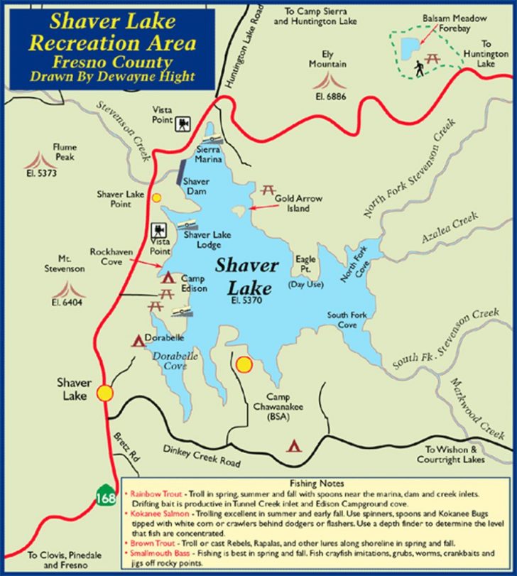 Shaver Lake California Map