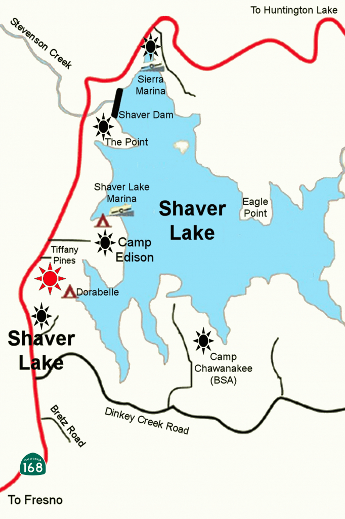 Shaver Lake Map | Dehazelmuis - Shaver Lake California Map