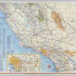 Shell Highway Map Of California (Southern Portion).   David Rumsey   Driving Map Of California With Distances