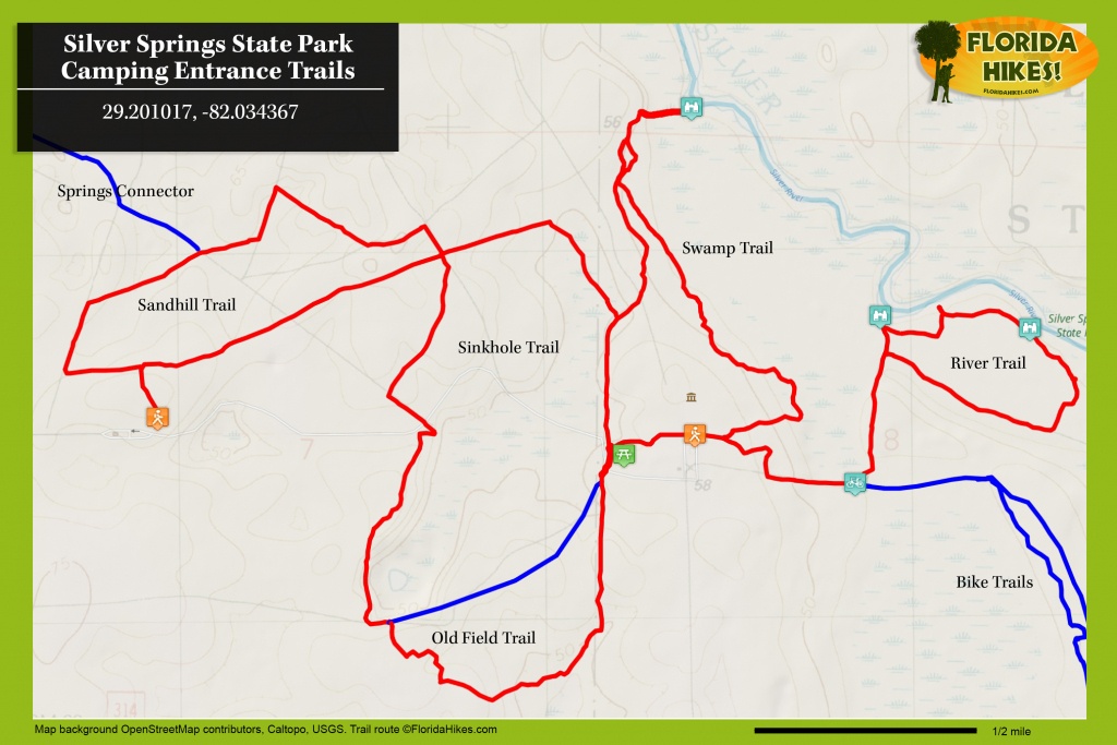 Silver Springs River Trails | Florida Hikes! - Silver Springs Florida Map