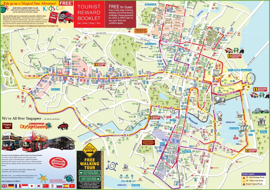 Singapore Tourist Map - Printable Map Of Singapore