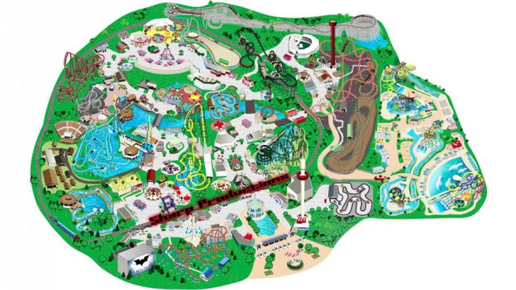 Six Flags Great America Printable Park Map