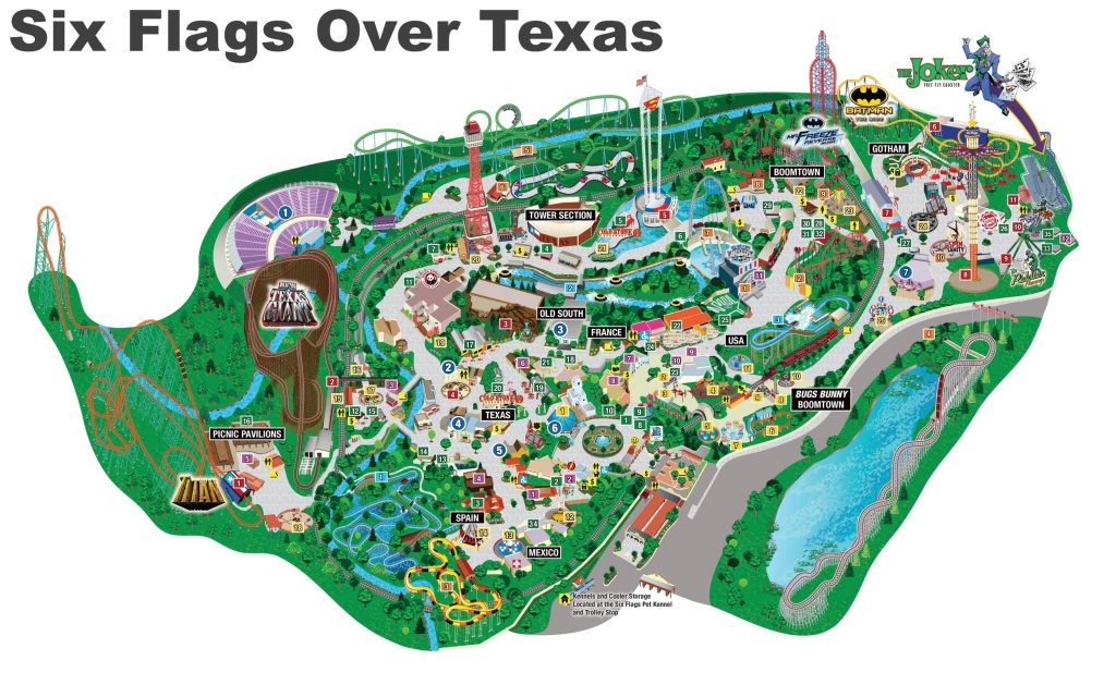 Six Flags Over Texas Map - Printable Six Flags Over Georgia Map