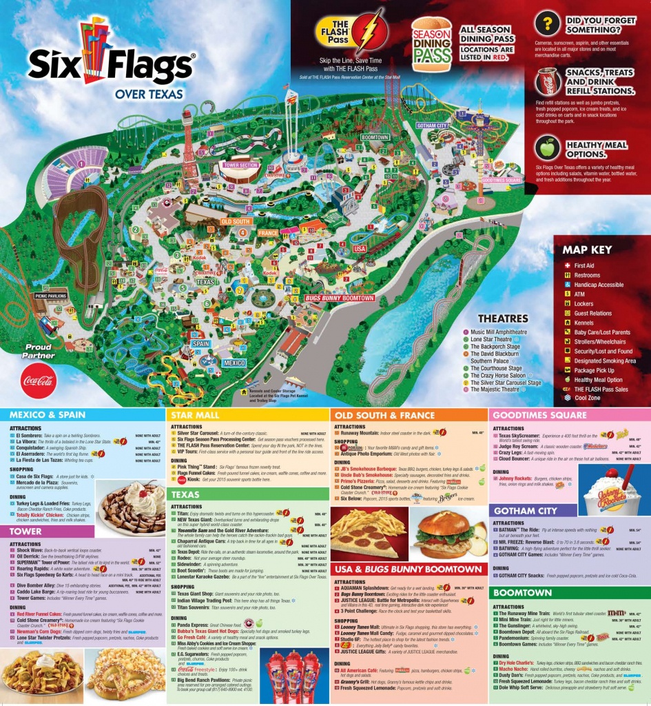 Six Flags Over Texas Map | Sitedesignco - Six Flags Fiesta Texas Map 2018