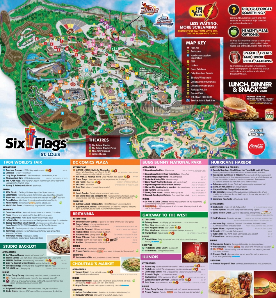 Six Flags St. Louis Park Map - Six Flags New England Map Printable