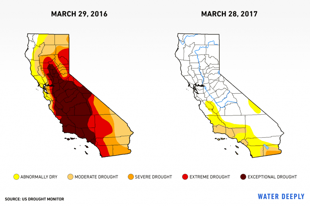 Six Images Show What Happened To California&amp;#039;s Drought — Water Deeply - California Drought 2017 Map