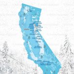 Ski Map Resorts Map For Skiers California Ski Map Gift For | Etsy   California Ski Resorts Map