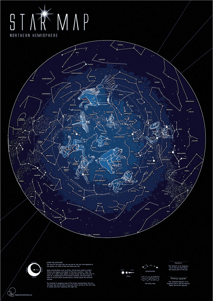 Skymaps: Astronomy Posters - Printable Constellation Map