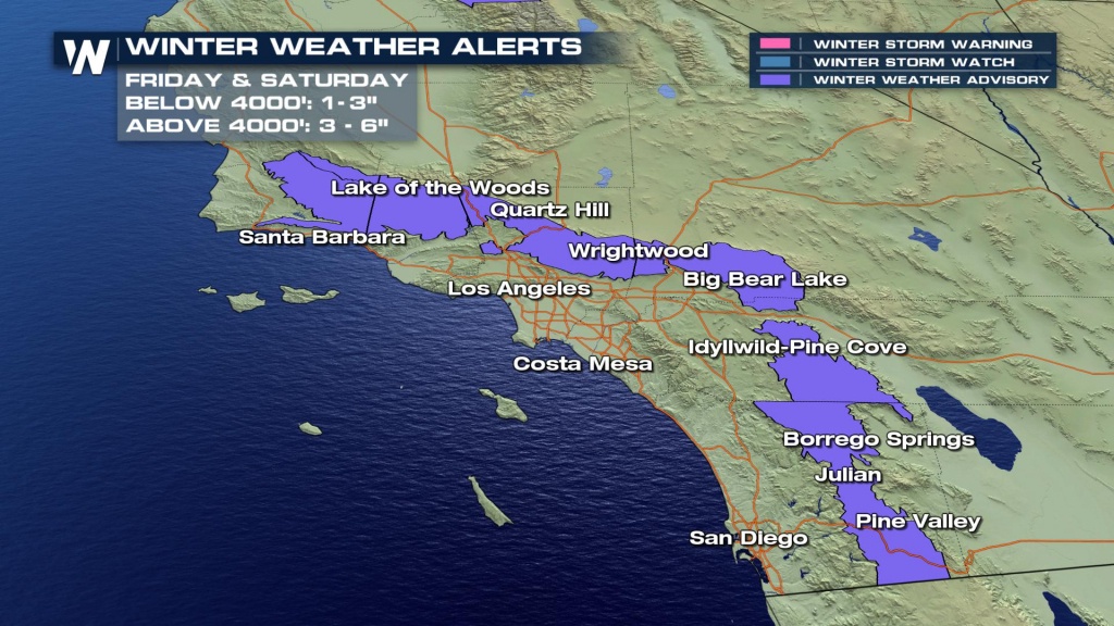 Snow In Southern California? Really. - Weathernation - Southern California Weather Map