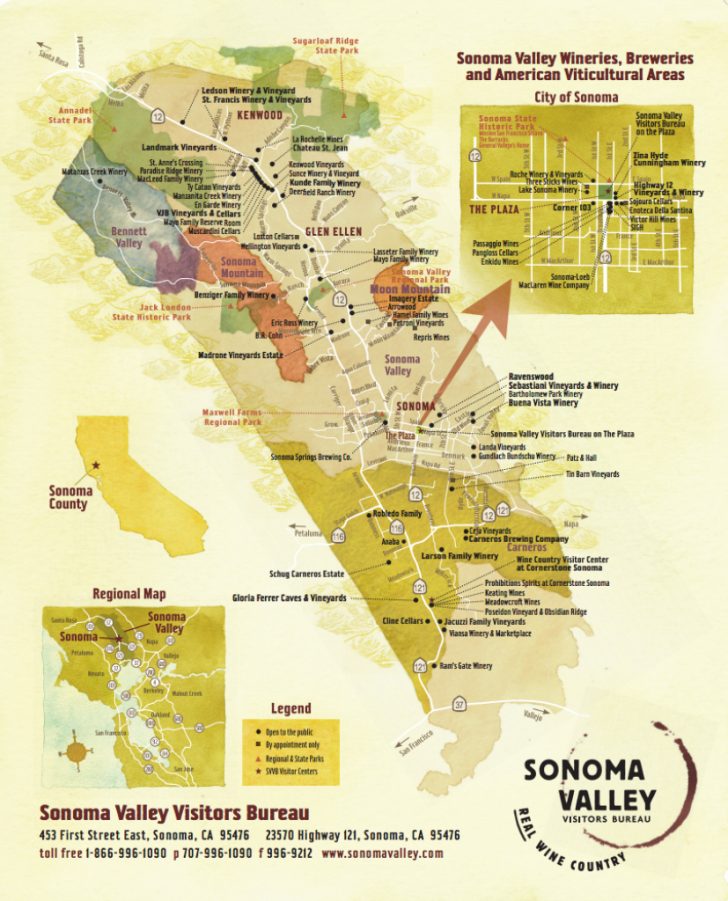 California Wine Tours Map