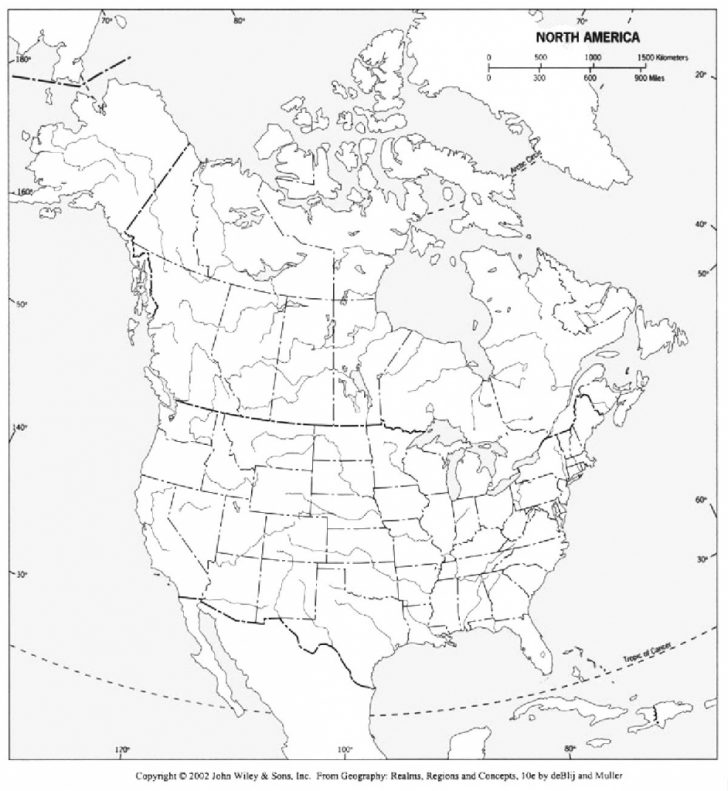 Printable Map Of North America For Kids