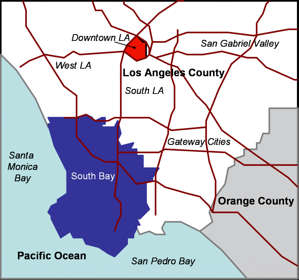 South Bay (Los Angeles County) - Wikipedia - Redondo Beach California Map