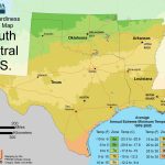 South Central Us Plant Hardiness Zone Map • Mapsof   Texas Hardiness Zone Map