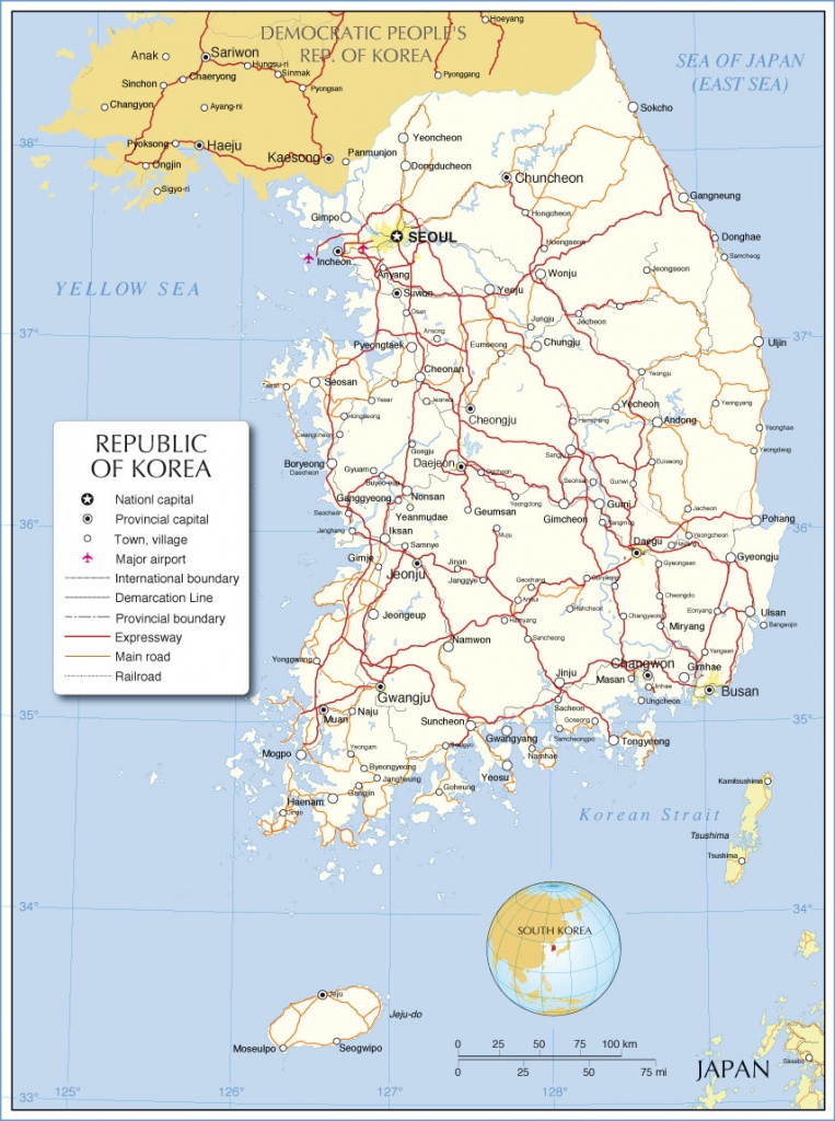 South Korea Maps | Printable Maps Of South Korea For Download - Printable Map Of Korea
