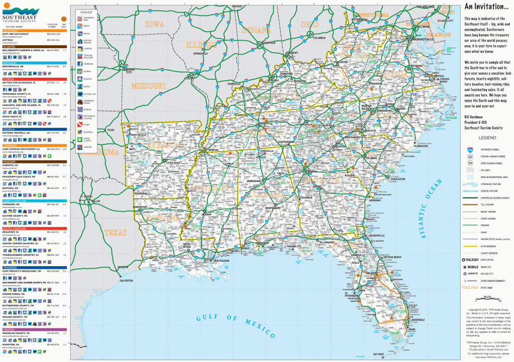 Southeast Usa Map - Printable Map Of Southeast Us