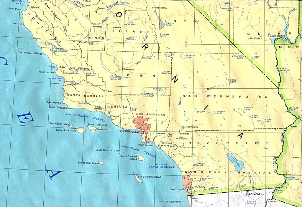 Southern California Base Map - Southern California Map Printable