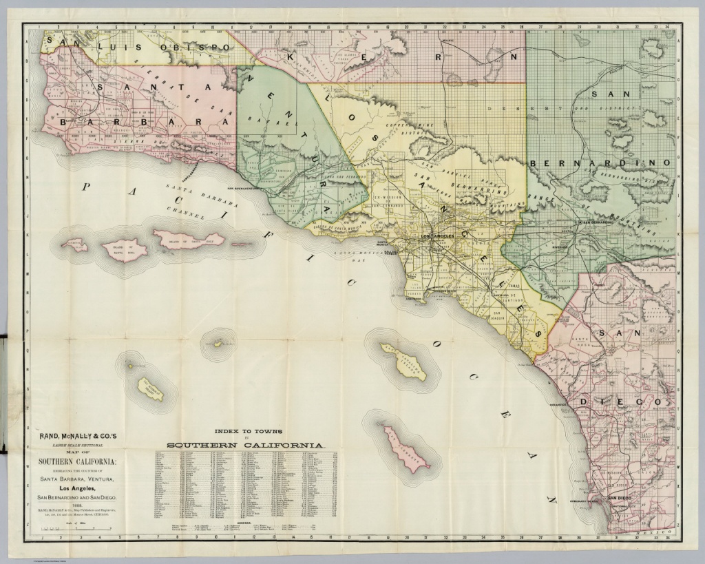 Southern California - David Rumsey Historical Map Collection - Historical Maps Of Southern California