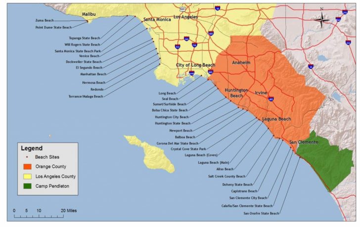 Map Of Southern California Beaches