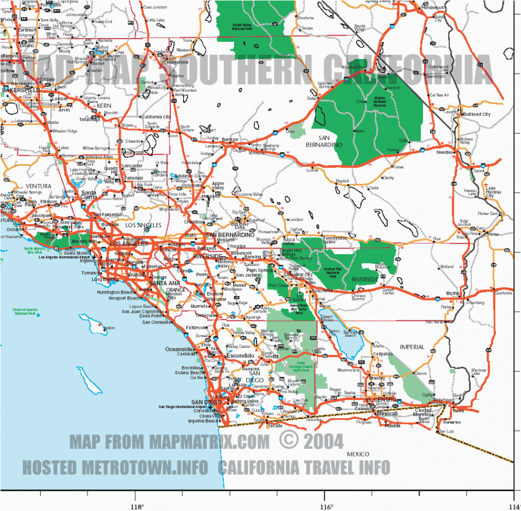 Southern California Map Pdf | Secretmuseum - California Road Map Pdf