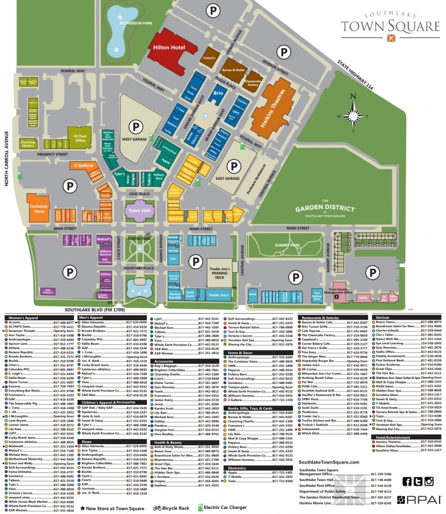 Southlake Town Square (126 Stores) - Shopping In Southlake, Texas Tx - Southlake Texas Map