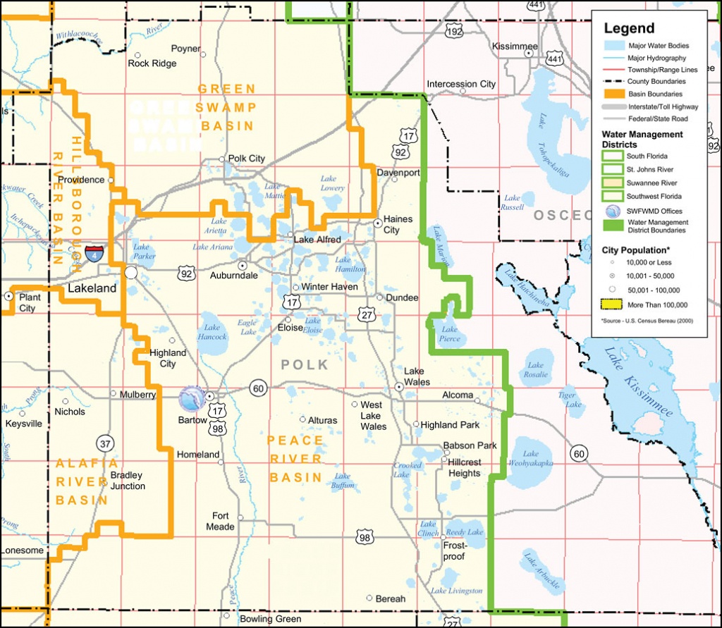 Southwest Florida Water Management District- Polk County, September - Lake Alfred Florida Map