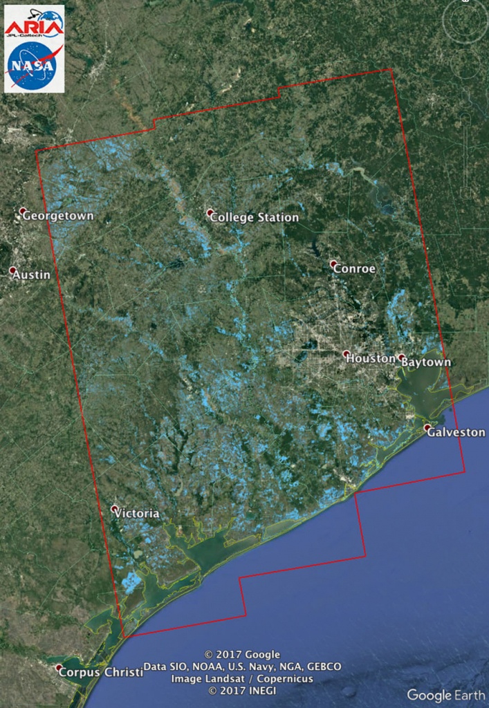 Space Images | New Nasa Satellite Flood Map Of Southeastern Texas - Conroe Texas Flooding Map