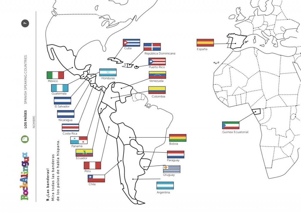 Printable Map Of Spanish Speaking Countries Get Ampere Free Printable 