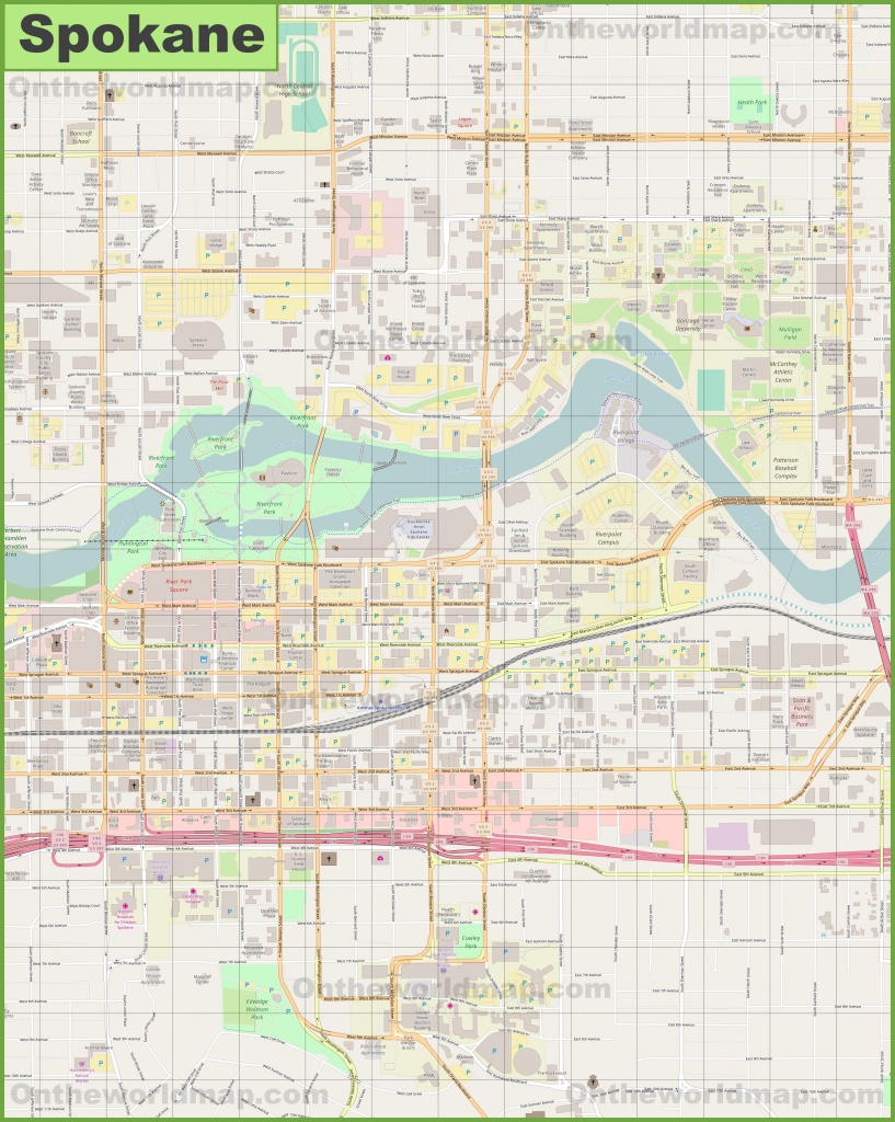 Spokane Downtown Map - Downtown Spokane Map Printable