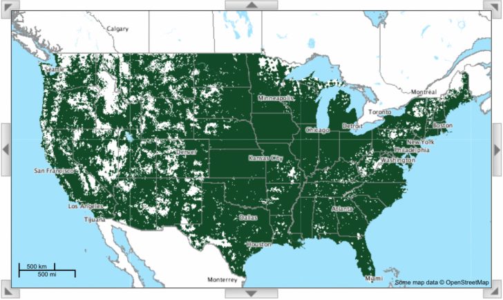 Sprint Coverage Map Updated 3 21 17 Sprint Verizon 4g Coverage Map
