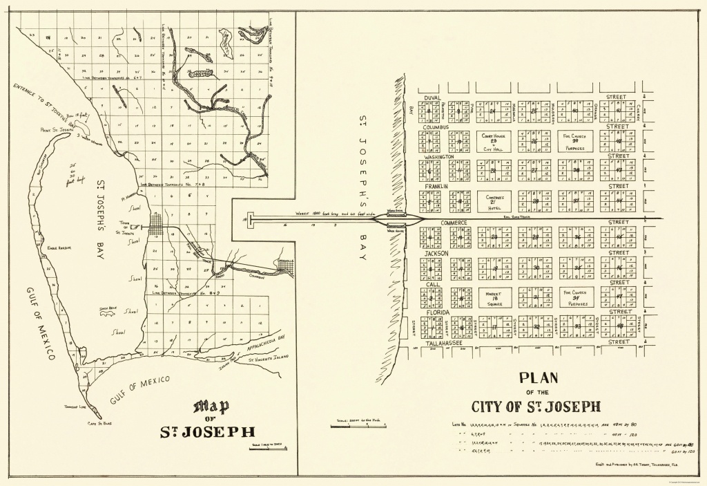 St. Joseph Florida Planning - Throop 1837 - 23 X 33.52 - St Joe Florida Map