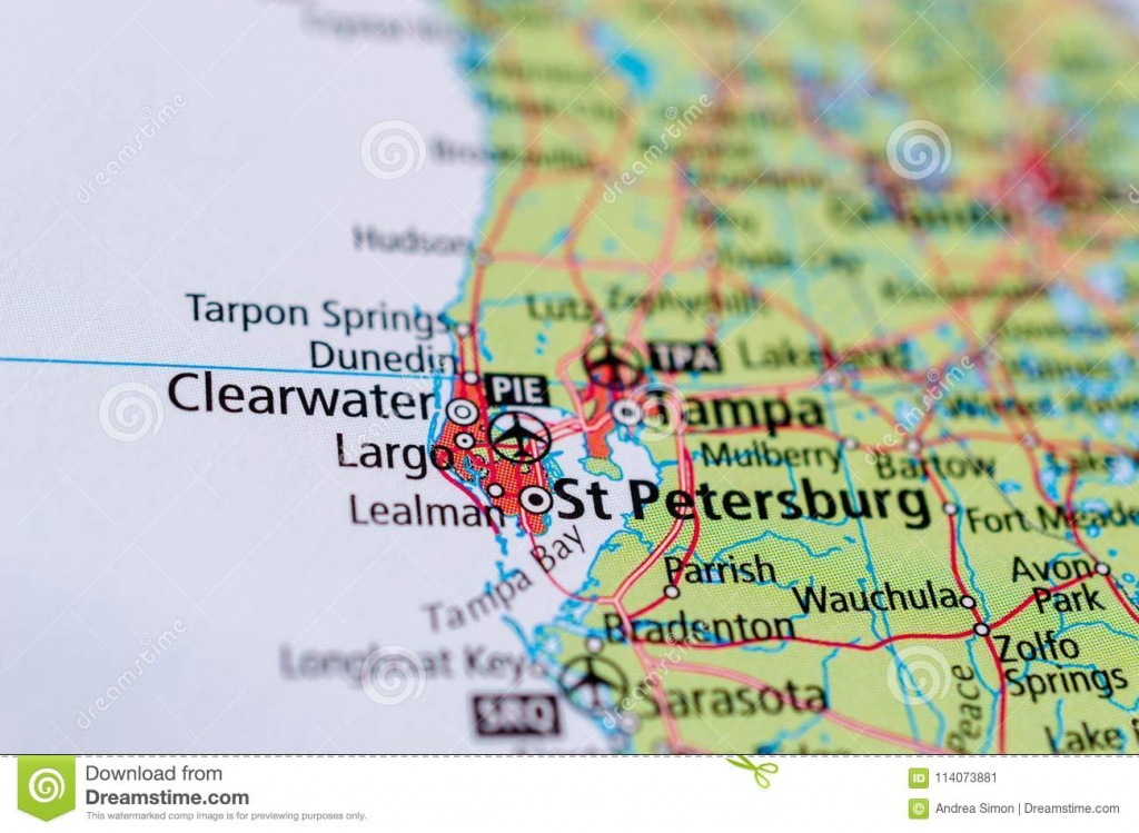 St. Petersburg, Florida On Map Stock Image - Image Of Cities, Maps - City Map Of St Petersburg Florida