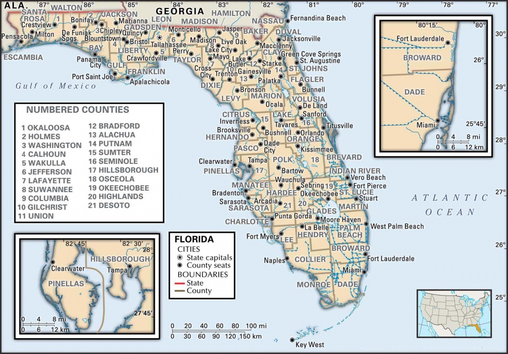 State And County Maps Of Florida - Lauderdale Lakes Florida Map