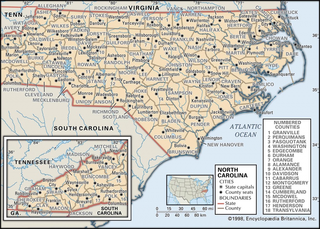 State And County Maps Of North Carolina - Printable Street Map Of Greenville Nc