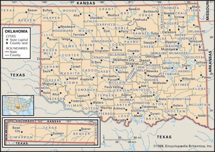 Road Map Of Texas And Oklahoma