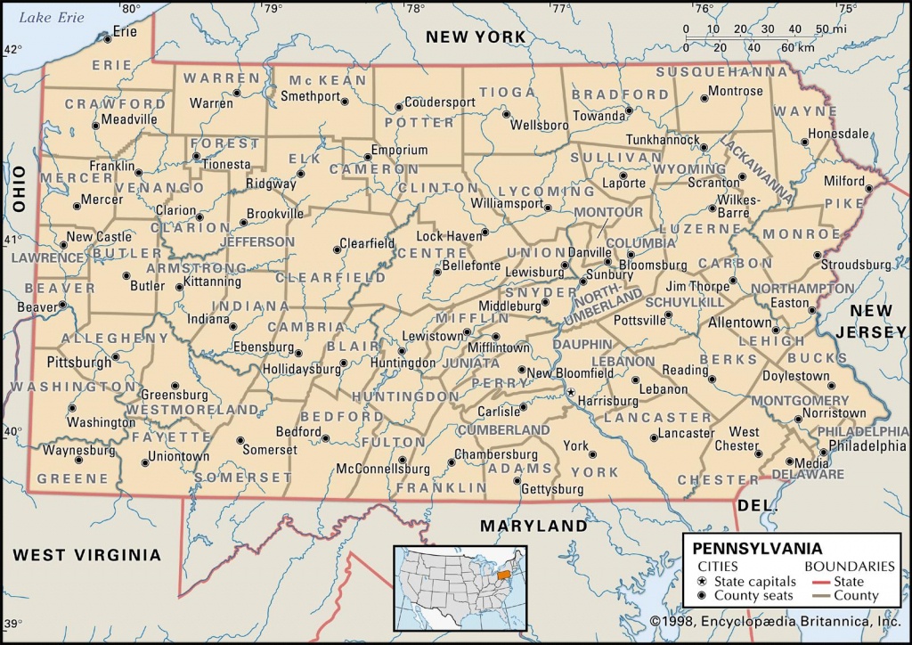 State And County Maps Of Pennsylvania - Pa County Map Printable