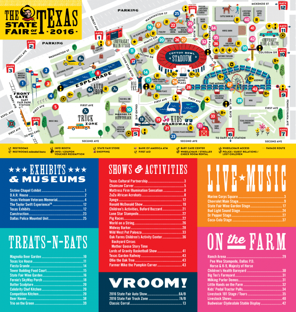 Fairgrounds Map Texas State Fair Parking Map Printable Maps