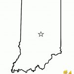 State Map Indiana Colorplate At Yescoloring | Happy Birthday In, 12   Indiana State Map Printable