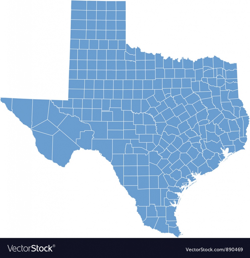 State Map Of Texascounties Royalty Free Vector Image - Free Texas State Map
