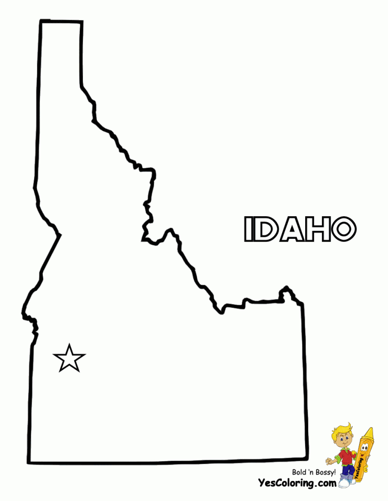 State Of Idaho Map Template To Print Out | 4Th Grade Waldorf | State - Printable Map Of Idaho