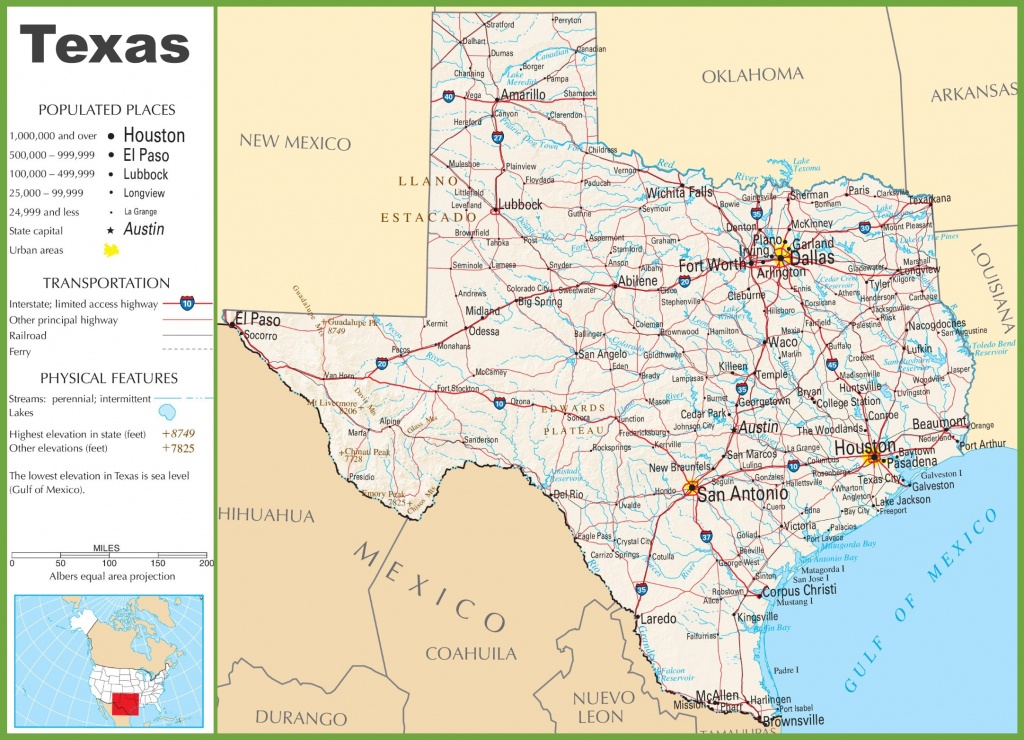 State Of Texas Map And Travel Information | Download Free State Of - Free Texas Map