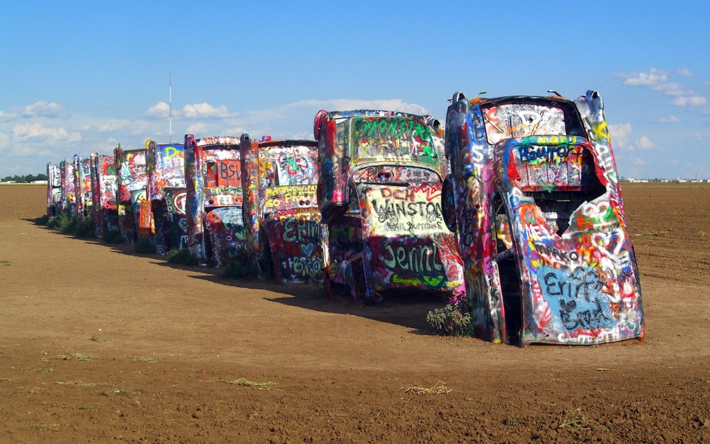 Steaks, Cadillacs, And More: The Route 66 Roadside Attractions Of - Cadillac Ranch Texas Map