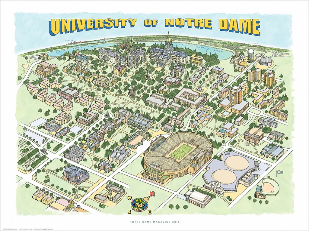 Store Notre Dame Magazine University Of Notre Dame Notre Dame Campus Map Printable 