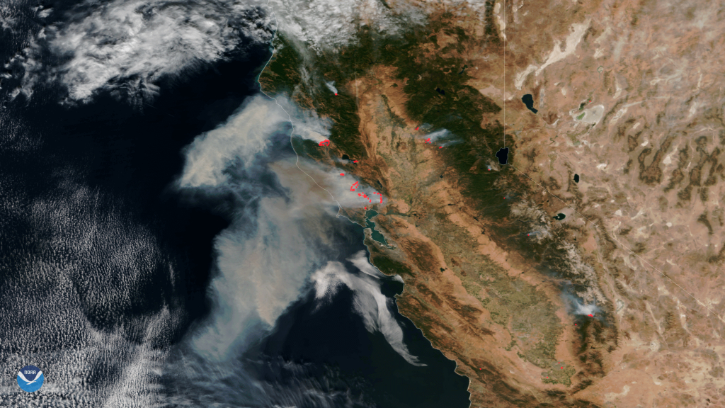 Stunning Satellite Images Of The California Wildfires - Via Satellite - - Live Satellite Map California