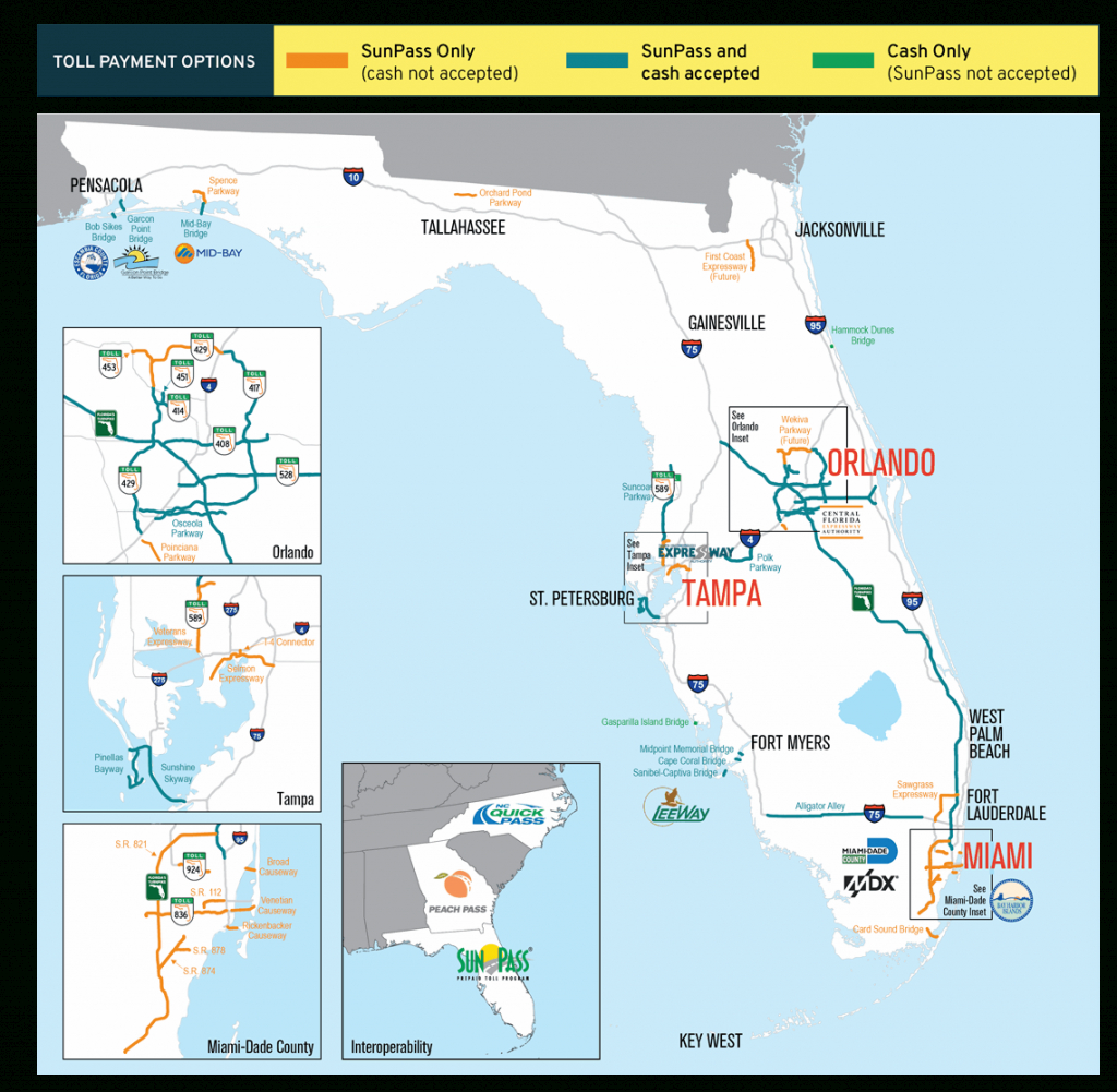 Sunpass : Tolls - Florida Road Map Google