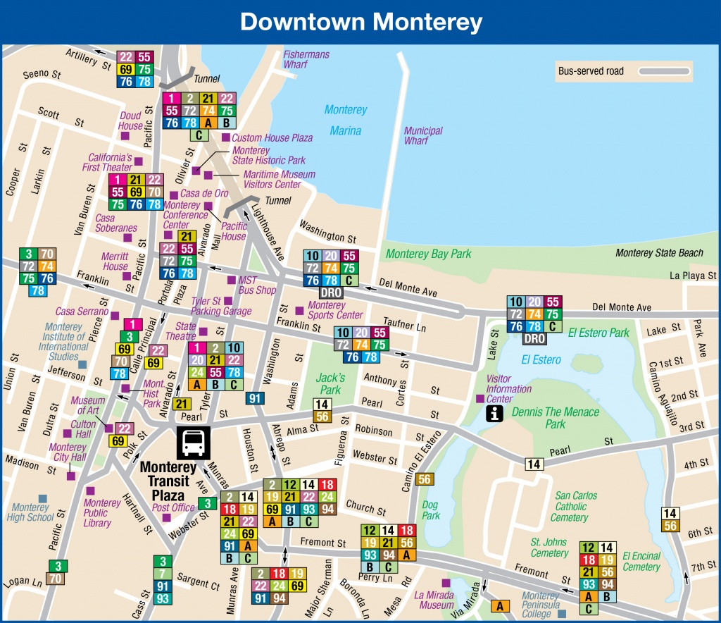 System Maps | Monterey-Salinas Transit - Where Is Monterey California On The Map